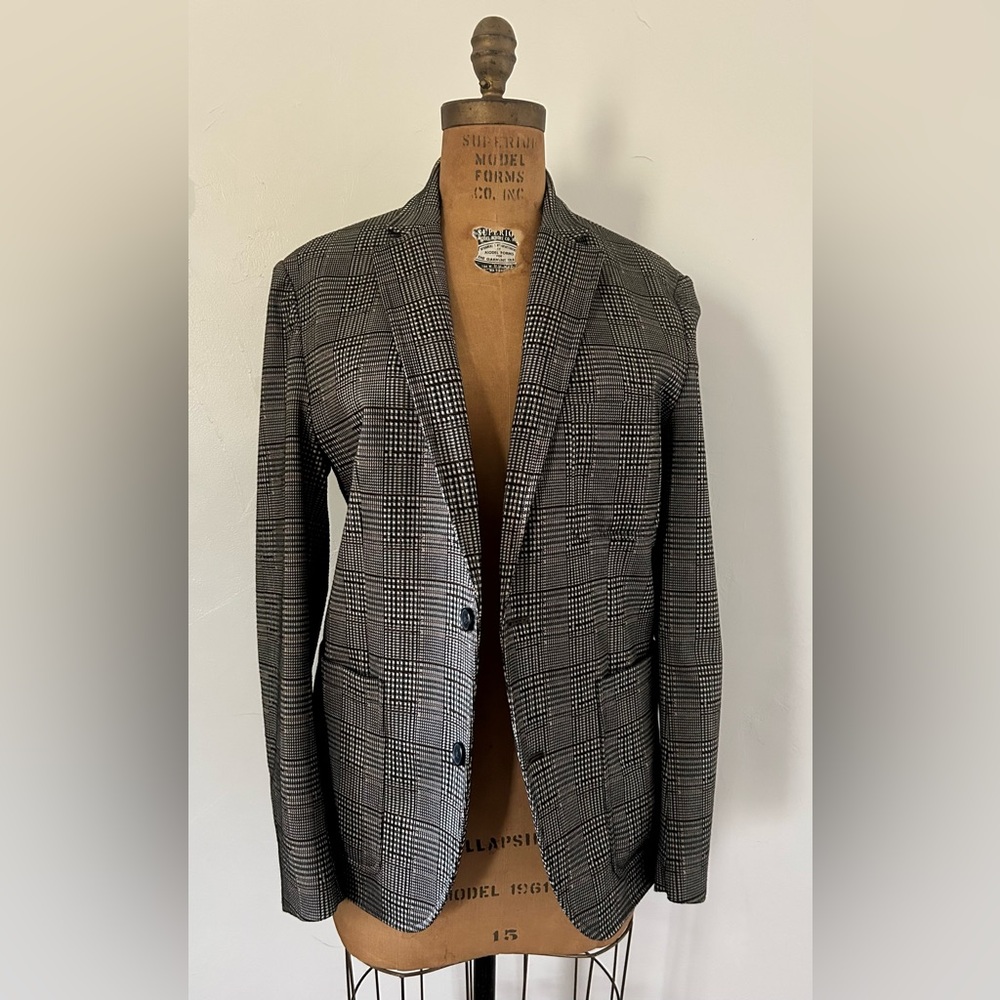 INC International Concepts Women's Glen Plaid Blazer - Brown